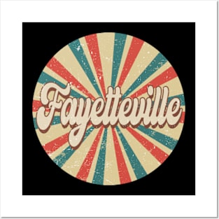 Circle Design Fayetteville Proud Name Birthday 70s 80s 90s Styles Posters and Art